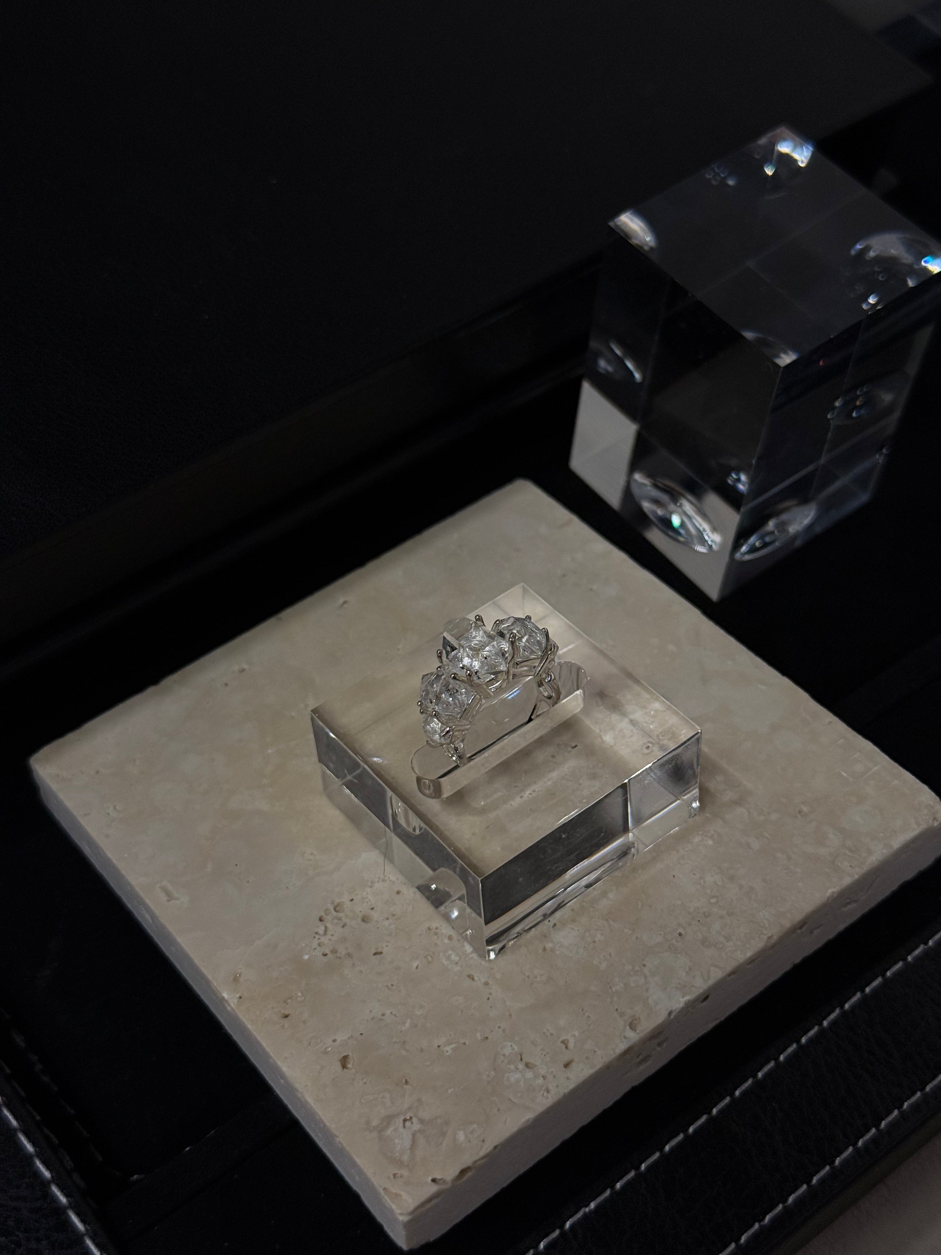 Ice Cluster Silver Ring